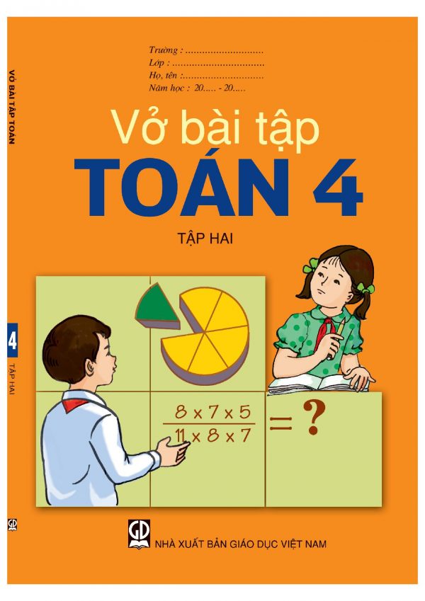 Sách bổ trợ (SBT) - Vở bài Tập Toán lớp 4 Tập 2