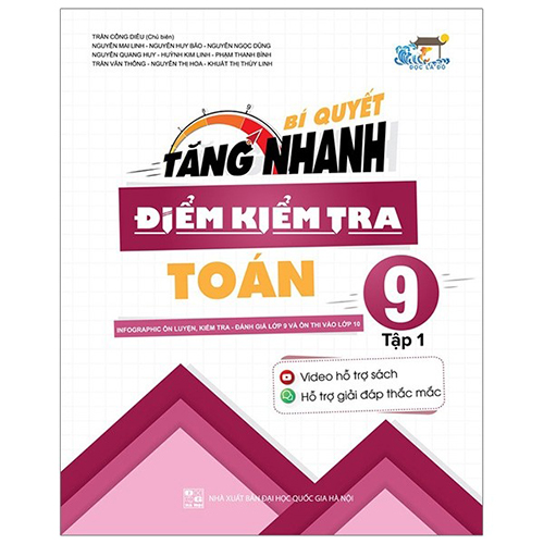 Sách bổ trợ (SBT) - Bí Quyết Tăng Nhanh Điểm Kiểm Tra Toán Lớp 9 Tập 1 Kết nối tri thức