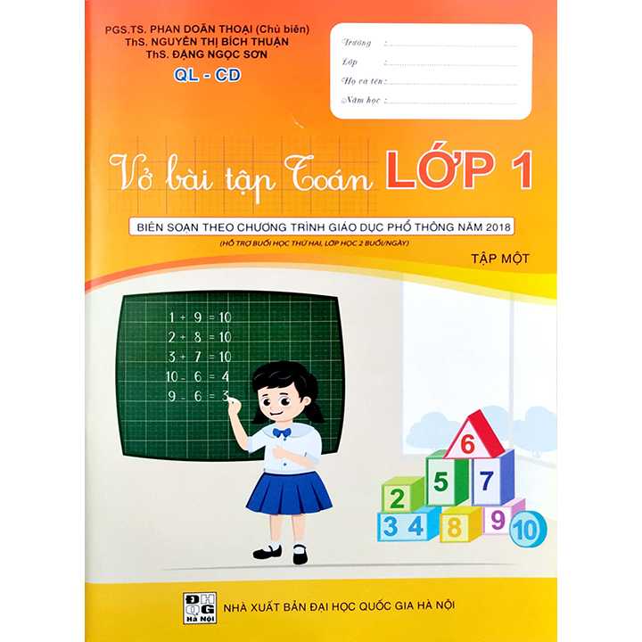 Sách bổ trợ (SBT) - Vở Bài Tập Toán Lớp Lớp 1 Tập 1 Cánh diều