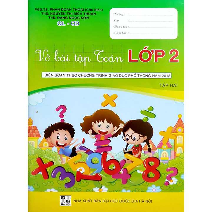 Sách bổ trợ (SBT) - Vở Bài Tập Toán Lớp Lớp 2 Tập 2 Cánh diều