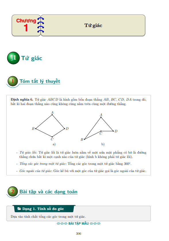 Các dạng bài tập tứ giác