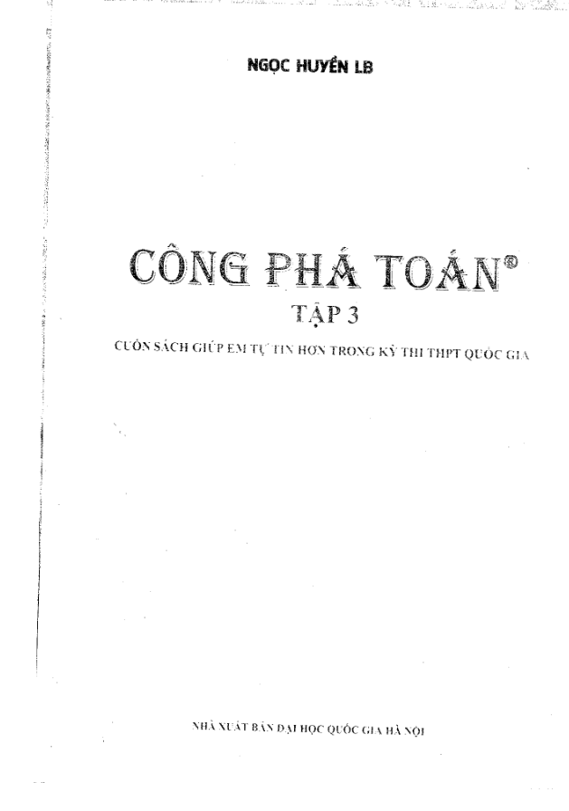 Công phá Toán (Tập 3) Ngọc Huyền LB