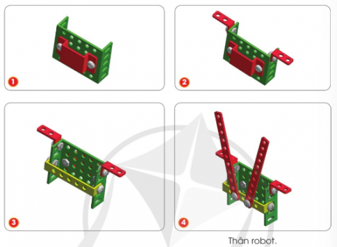 Cùng bạn lắp ghép mô hình robot theo các bước dưới đây