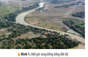 Hãy mô tả những điều em quan sát được về thiên nhiên vùng Đồng bằng Bắc Bộ qua hình 1.   