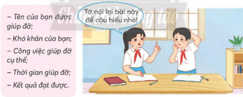 Trình bày những việc em đã làm để giúp đỡ bạn gặp khó khăn.